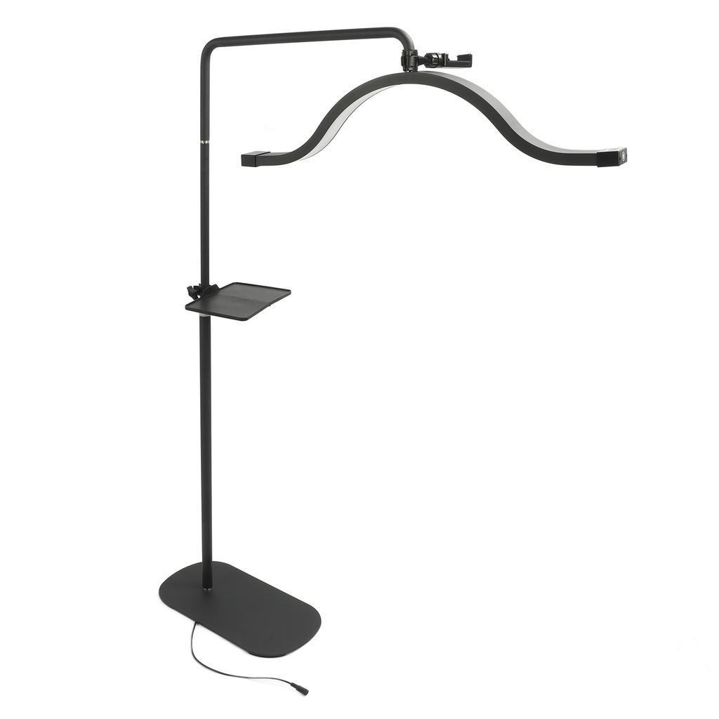 Half Moon Floor Light 45W 29 Inch 3200K To 5600K Adjustable Standing Lash Lamp with Phone Clip for Skincare Live