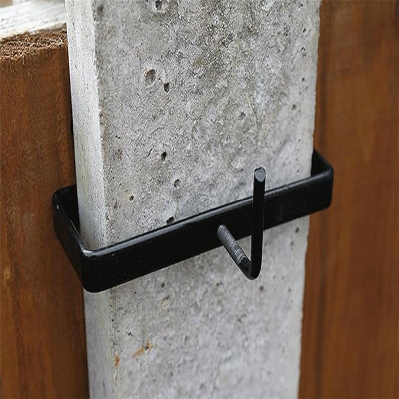 A96I-Heavy-Duty Concrete Column Clip Fence Column Metal Fixing Bracket Is Suitable For 4-Inch Section Concrete Column