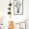 Für Innenwohnzimmer Balkon Makramee Pflanzenhänger Garten Blumentopfhalter Dekor Beigefarbene Baumwollseil Hängepflanzer