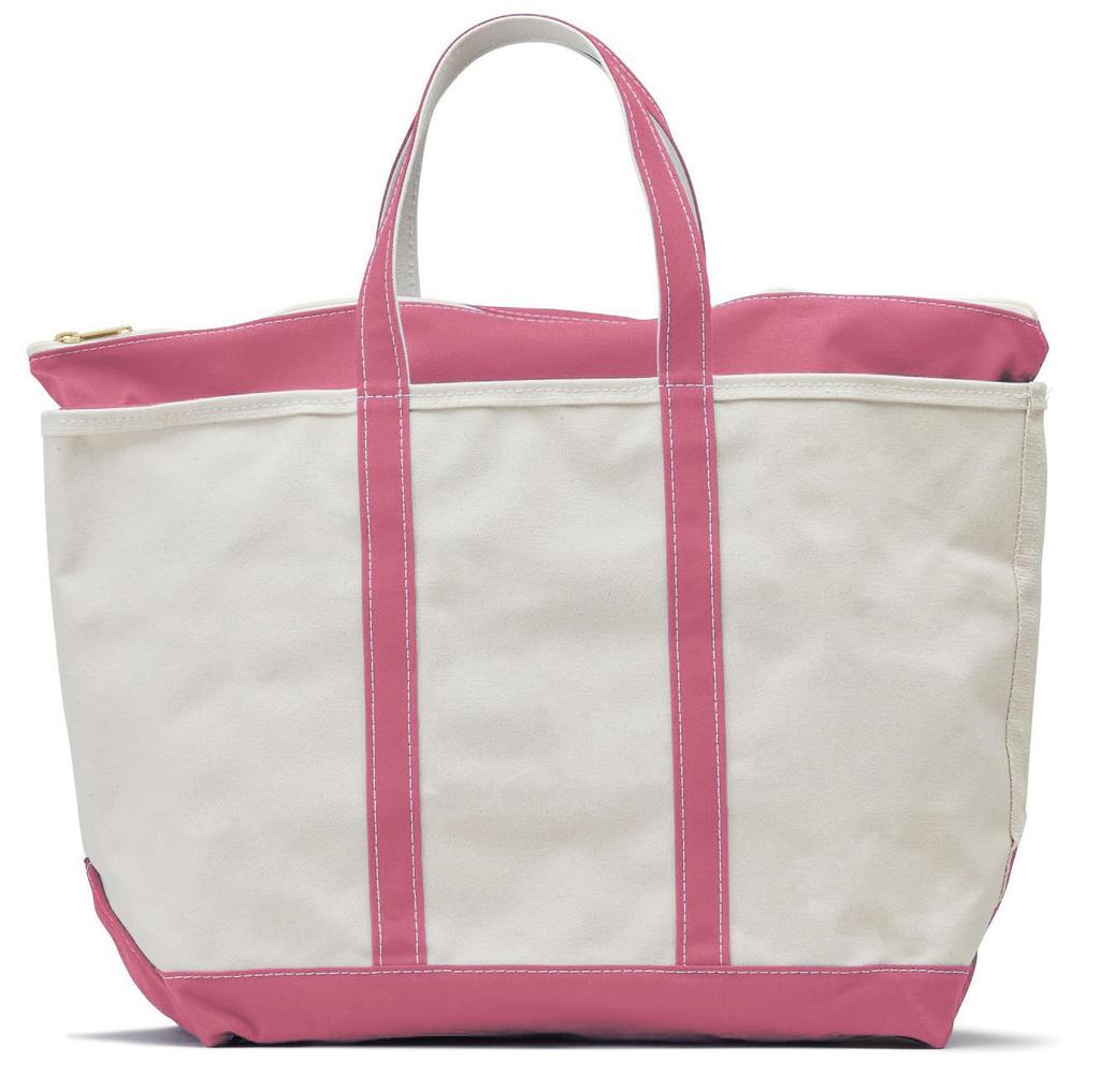 LL Bean Boat and Tote Zip Vintage 1000199492 Bag, Top, Large, Regular, Rose, Pink,