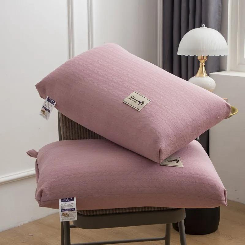 New Comfortable Knitted Pillow Core All Cotton Student Pillow Core Household Single Person Breathable Comfortable Sleep