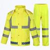 High Visibility Reflective Raincoat Set - 300D Oxford Cloth, Split Design for Outdoor Traffic, Duty, and Rescue Use