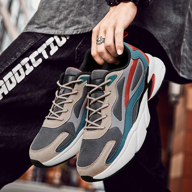 Men's Casual Shoes Shock Comfort Outdoor High Quality Increase Thick Sole Exclusive Pop Daddy Shoes Sneakers