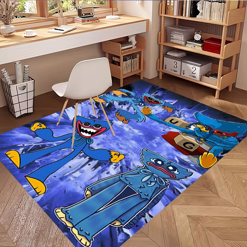 Huggy Wuggy Print Rug, Washable Floor Carpet, For Entryway Dorm Laundry Room Office Study, Home Decor Birthday Christmas Gift