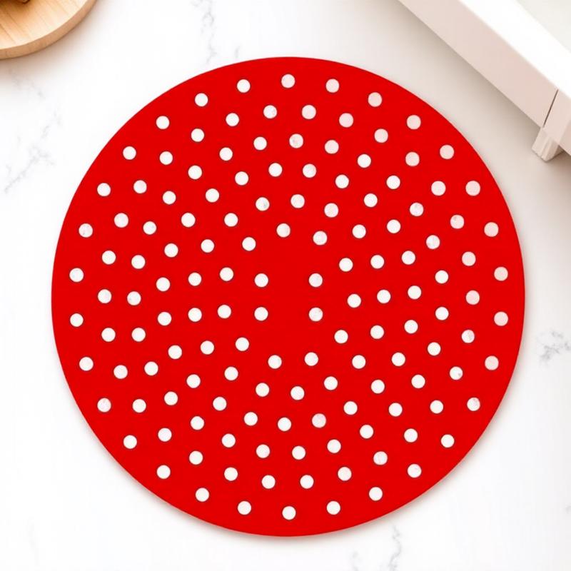 Reusable Non Stick Silicone Air Fryer Liners Perforated Waterproof Baking Mats for All Models 7 5 8 8 5 9 Inch