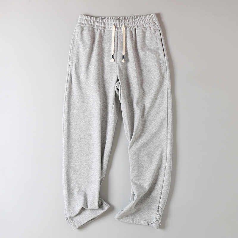 Export Surplus Japanese-Style Terry Cotton Sweatpants for Men and Women, Couple's Retro Solid Color Versatile Straight-Leg Casual Jogger Pants