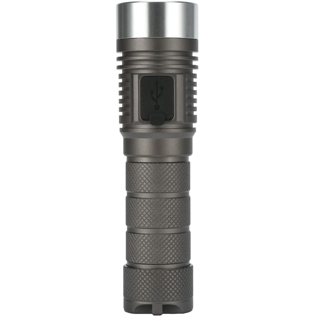 USB Rechargeable 1600 Lumens SST40 LED Tactical Light Ultra Compact Size Waterproof Powerful LED Light Palm Size Lightweight and Durable T6061