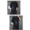 Men Linen Shirt Summer Light Thin Short Sleeved Streetwear Loose Oversize Casual Chinese Style Shirt Tang Suit Hanfu