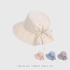 Summer Sun Hat Women's Bow Fisherman Hat Large Brim Basin Hat