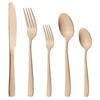 5Pcs Gold Matte Dinnerware Set Stainless Steel Cutlery Home Dessert Fork Spoon Knife Dinner Set Silverware Flatware Set