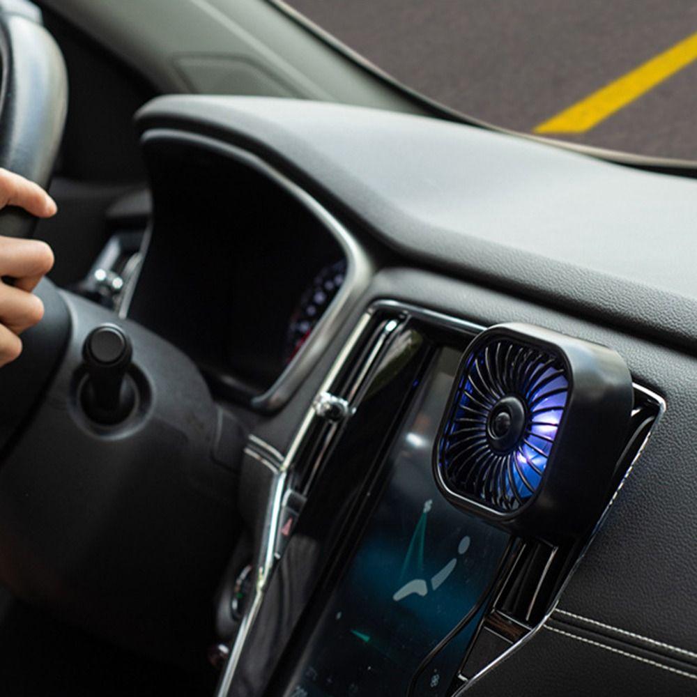 Adjustable Car Air Outlet Fan Colorful Lighting Mini Air Conditioner  Auto Cooling