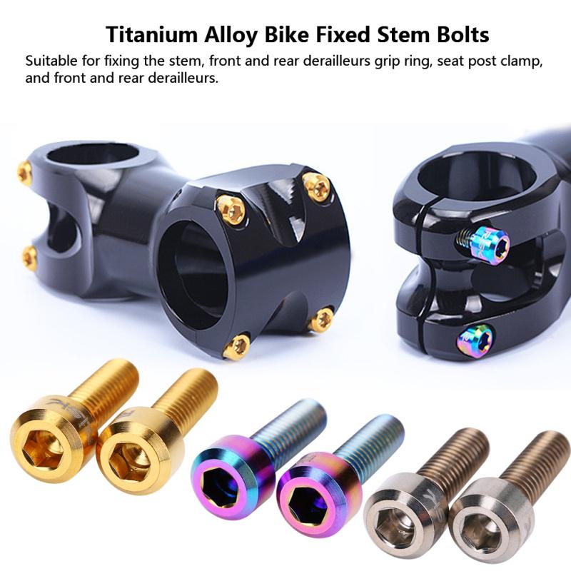 Cycling Sport Brake Caliper Gasket Bolts MTB Bike Screws Spacer M6 TC4 Titanium