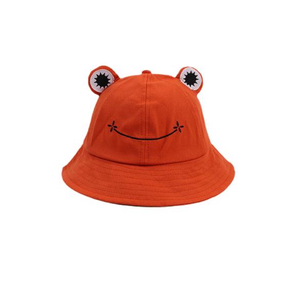 Cute Frog Design Sun Protection Fisherman Hat Children Adults Outdoor Bucket Cap