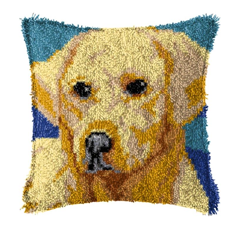 Animal Cartoon Latch Hook Pillow Smyrna Package Hooks Hand Knitted Embroidered Pillow Carpet Embroidery Set Latch Hook Rug Kits