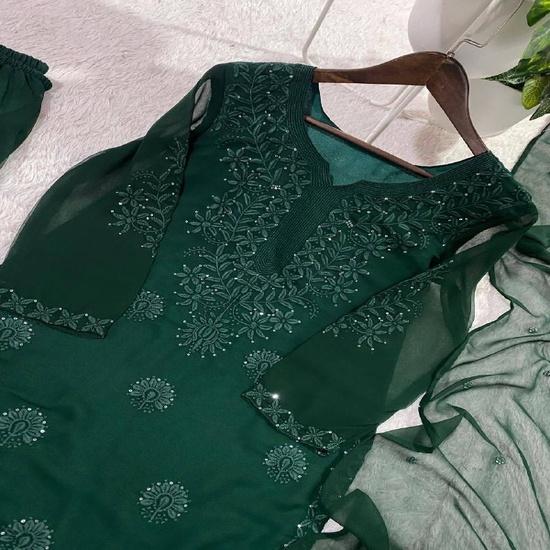 Glamorous Georgette Sequin Embroidered Festive Sharara Set