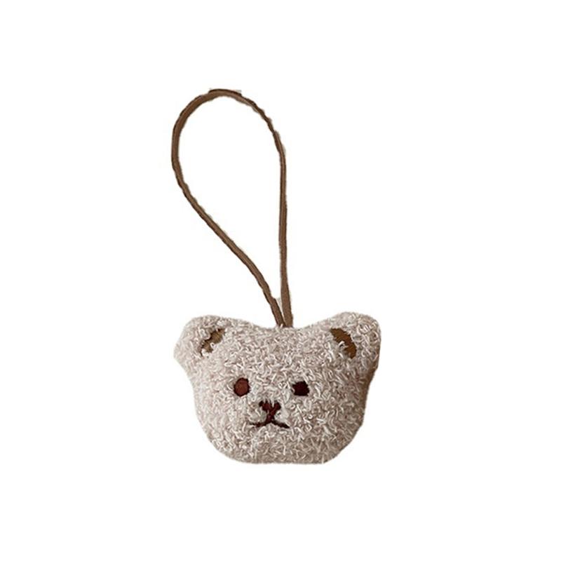 Cute Bear for Doll Bag Pendant Mini Small Bear Ornaments with Child Name Listing Bag Keychain DIY Brown/ Milk Tea7.09x2.