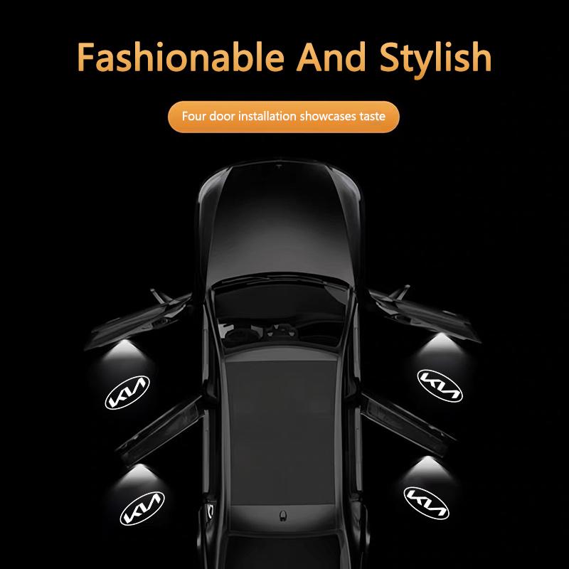 AABJD1 Keyring Car Door LED Projector Light HD Welcome Lamp for Most Vehicles For KIA Picanto Rio 3 Ceed Sportage Cerato SoulSorentoK5