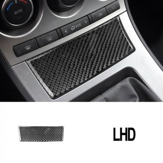 Set Bright Carbon Fiber Car Cetner Gear Shift Panel Sticker For Mazda 3 10 12
