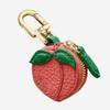 Stylish Mini Fruit Keychain Purse Charming Leather Keychain Purse Portable Cute Design Pear Shaped Wallet Girl Accessories