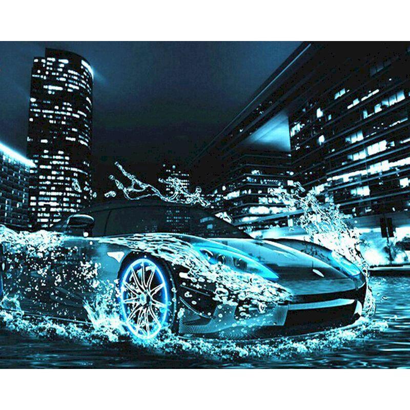 PhotoCustom Painting By Number For Adults On Canvas Sports Car Diy Picture Of Coloring Drawing Oil Painted By Number Home Decor