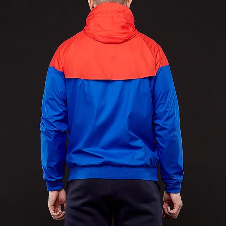 Nike Paris Saint-Germain Collaboration Windrunner Soccer Training Windbreaker Jacket Men Outerwear Blue 886822-439