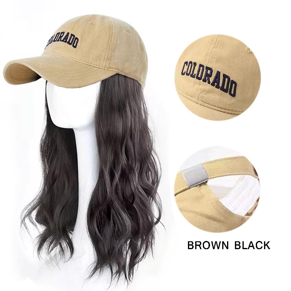 Synthetic Baseball Cap Hair Wig Pink Cap Hair Extensions Naturally Connect  Adjustable Hat Wig Heat Resistant Daily Use Wig