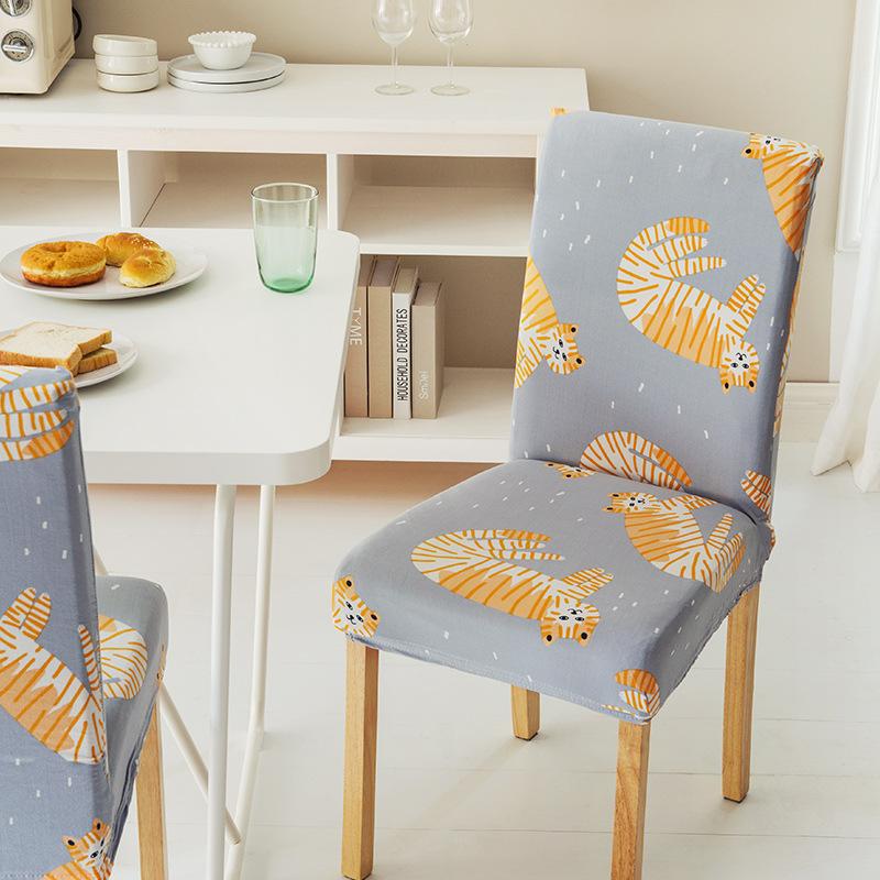 

Чехол на стул с принтом, новый, всесезонный, универсальный, эластичный, чехол на спинку, интегрированный, всеобъемлющий, защитный чехол для дома 45 cm