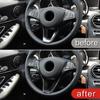 ABS Bilrattknapp Ram Dekorationskolfiberfärg För Mercedes Benz Vito W447 V-klass V260 GLS GLE 2014-2018