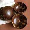 12-15cm  Natural Coconut Bowl Set Wooden Salad Ramen Bowl Coconut Wood Spoon Set Coco Smoothie Kitchen Tableware Coconut Bowl