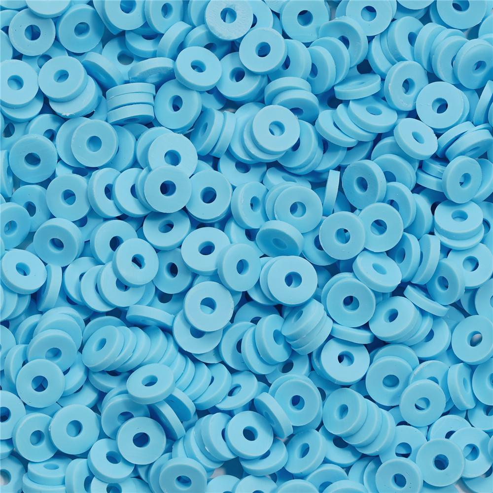 350pcs 6mm Flat Round Polymer Clay Beads Loose Spacer Beads for Jewelry Making DIY Needlework Bracelet Necklace Accessories
