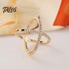 Electroplated Scarf Ring Rhinestone X-Shape Ring, Metal Geometric Clip, Sparkling Decorative Clip Slide for Women Silk Scarves Neckerchiefs