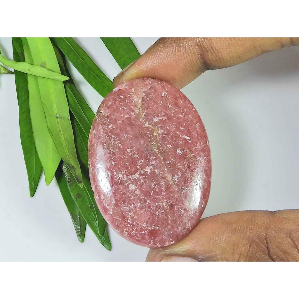30X41X05MM Natural Red Rhodonite Quartz Oval Cabochon Loose Gemstone SK-3761