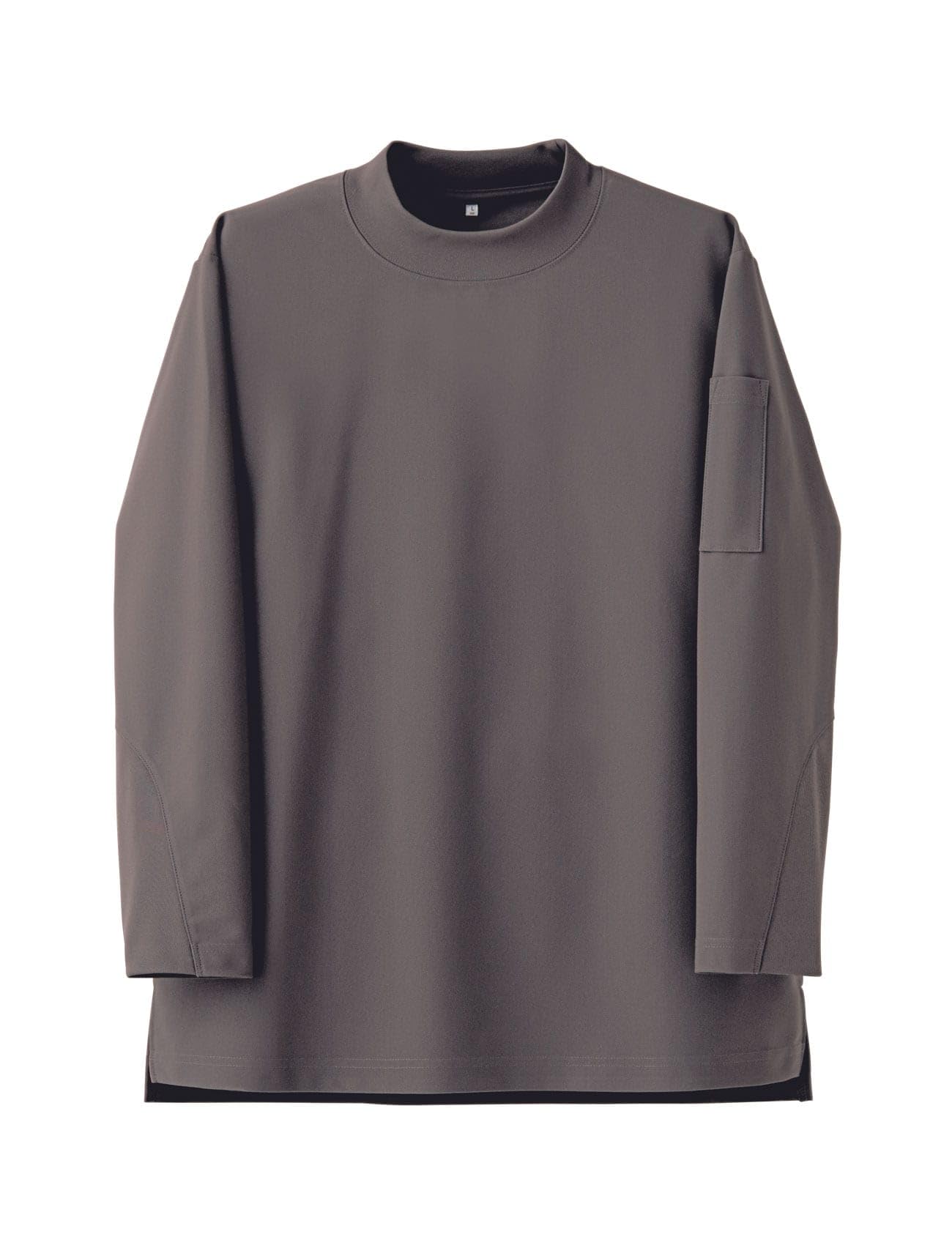 

Seven Uniform CU1963-6 Серо-коричневая футболка с длинным рукавом и воротником-стойкой, размер 3L