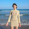 Luxury Hollow Knit Long Sleeve Sunscreen Cover-Up & Bikini Set - Women's Swimwear