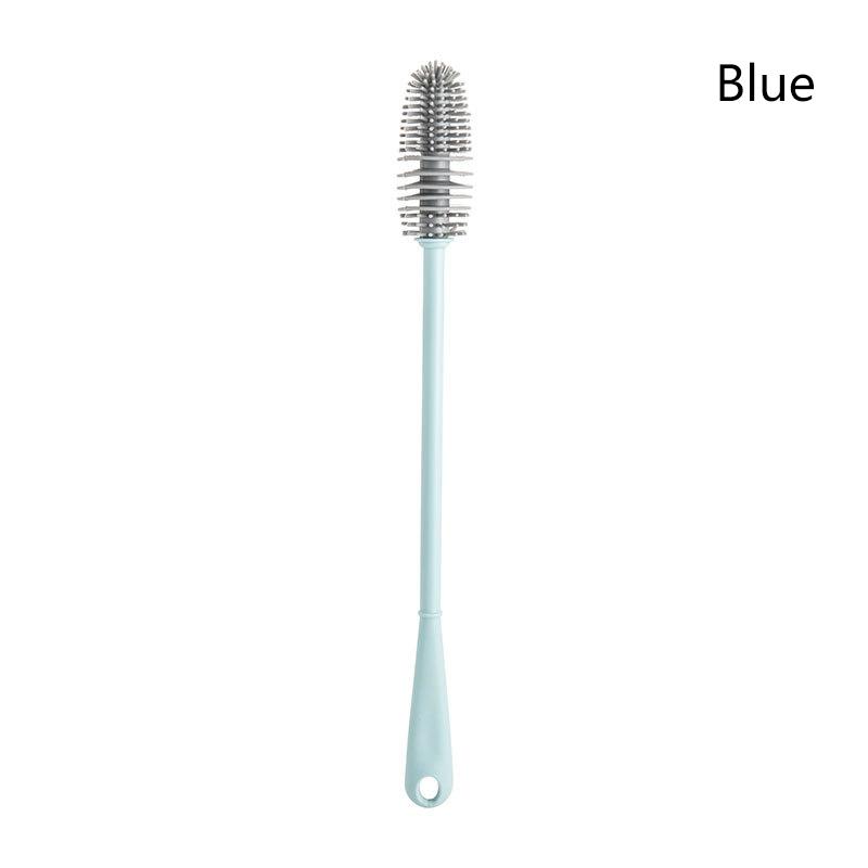 

Мягкая щетка для бутылок, изоляционная чашка, сгибаемая головка щетки, моющая, без тупиков, длинная ручка, силиконовая щетка для чистки, бытовой инструмент