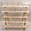 Solid Wood Folding Sewing Thread Rack - Large Spool Holder, Wall-Mounted or Desktop, Available in 4 Styles