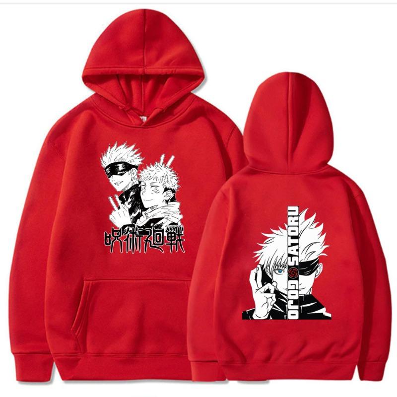 Yuji Itadori Jujutsu Kaisen Hettegenser Motedesign Herre Dame Genser Fleece Oversized Par Streetwear Hettegensere