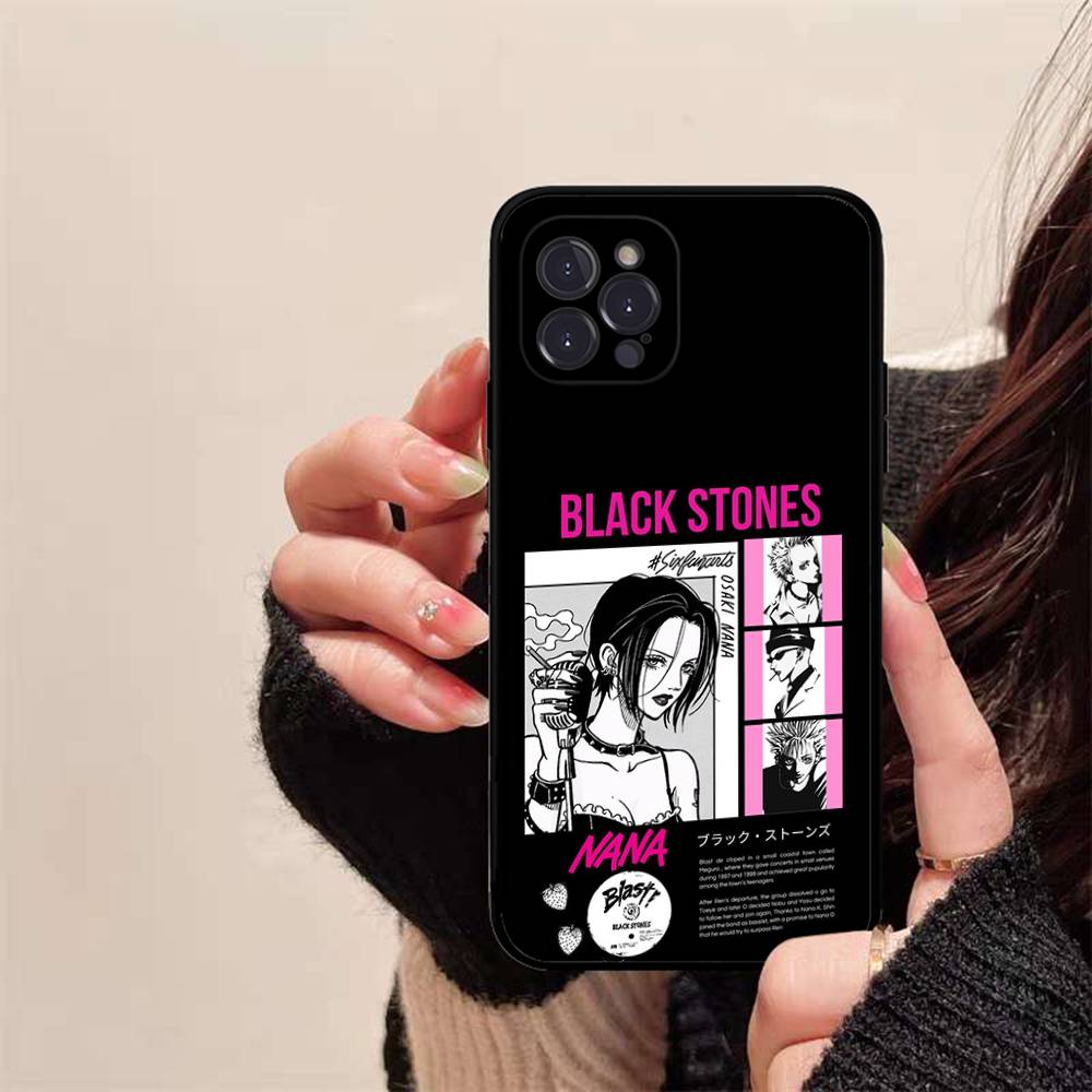 Anime Cool Nana Osaki Line Plating Phone Case For IPhone 16 15 14 13 12 Mini 11 Pro XS Max X XR SE 6 7 8 Plus Soft