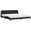 VidaXL Lit avec matelas noir 200x200 cm velours 3208473