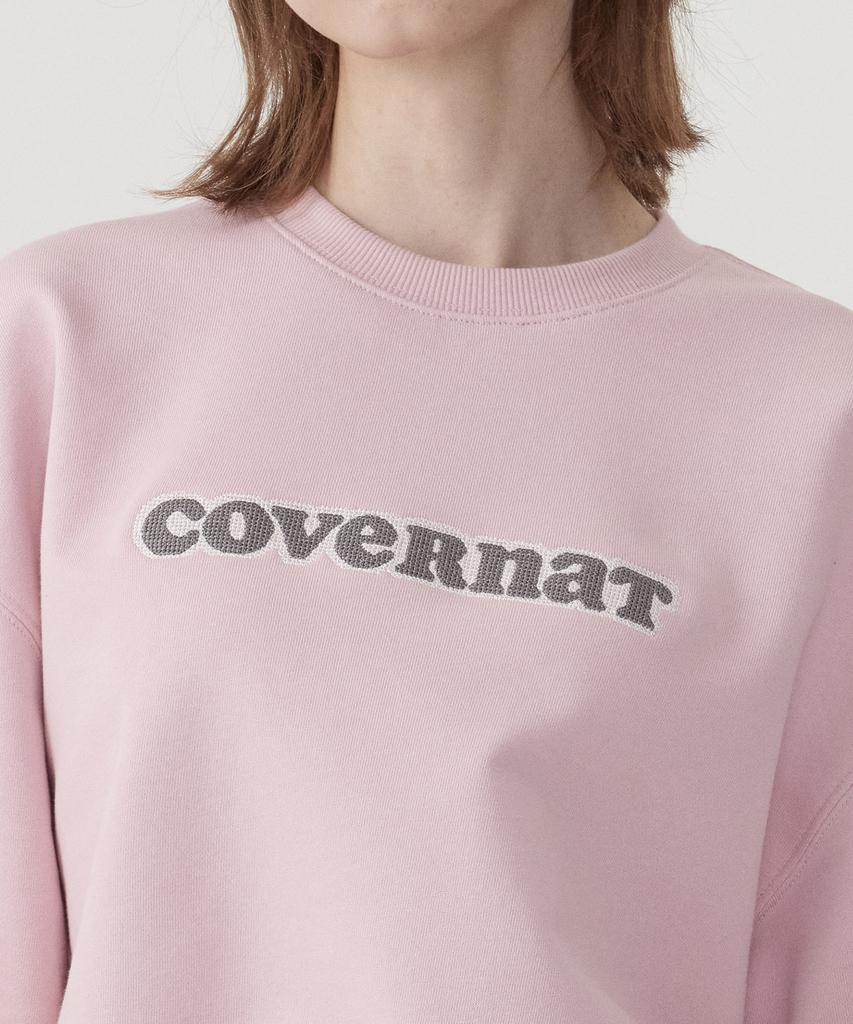 COVERNAT WOMAN Cooper Logo Sweatshirt Light Pink