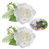 Contemporary Artificial Flower Curtain Fastening Clips Set of 2 Decorative Window Drapery Holders Tieback Straps Buckles