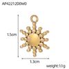 CARLIDANA New Gold Plated Charm Stainless Steel DIY Jewelry Pendant Multicolor Zircon Heart Butterfly Sun Flower Bowknot