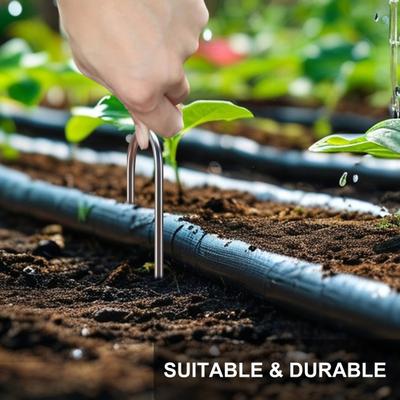 50/100Pcs U-shaped Ground Stake Anti-Rust Garden Pile Easy Installation Reusable Multipurpose Garden Landscape