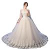 Slimming Off-the-Shoulder Plus Size 2025 Chinese Style Wedding Dress with Train