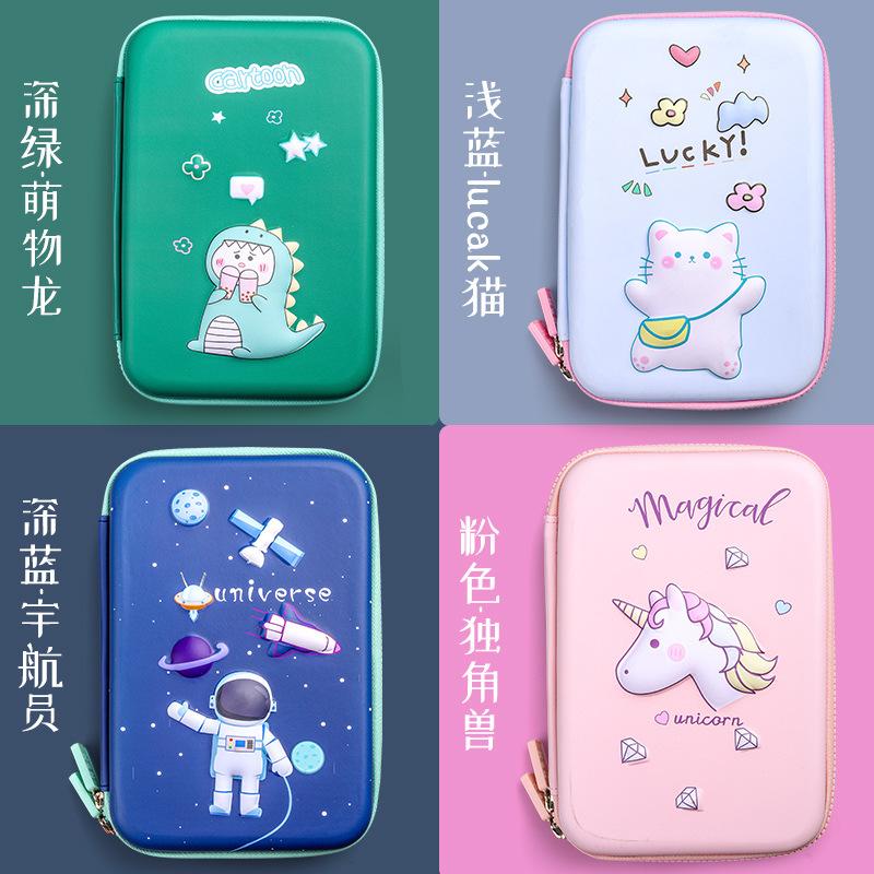 3D EVA Unicorn Astronaut Pencil Case Large Capacity Cartoon Stationery Box Pencil Box Student Pen Case School Gifts