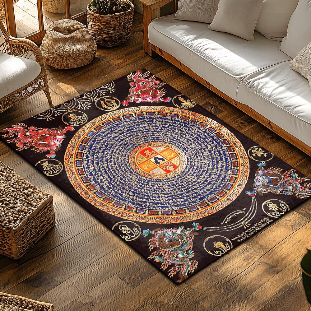 Vintage Persian Area Rug Oriental Carpet Bohemian Floor Decor Home Accent Traditional Pattern Living Room Entryway Mat