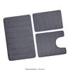 Soft Absorbent Bathroom Carpet Set NonSlip Washable Toilet Mats Flannel Rugs for Home Gym and Salon