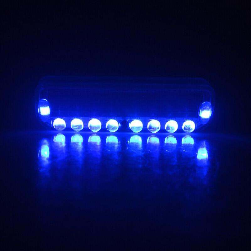2pcs Car Strobe Light Wiring-free Solar Alarm Lights Led Warning Security System Flash Lamp