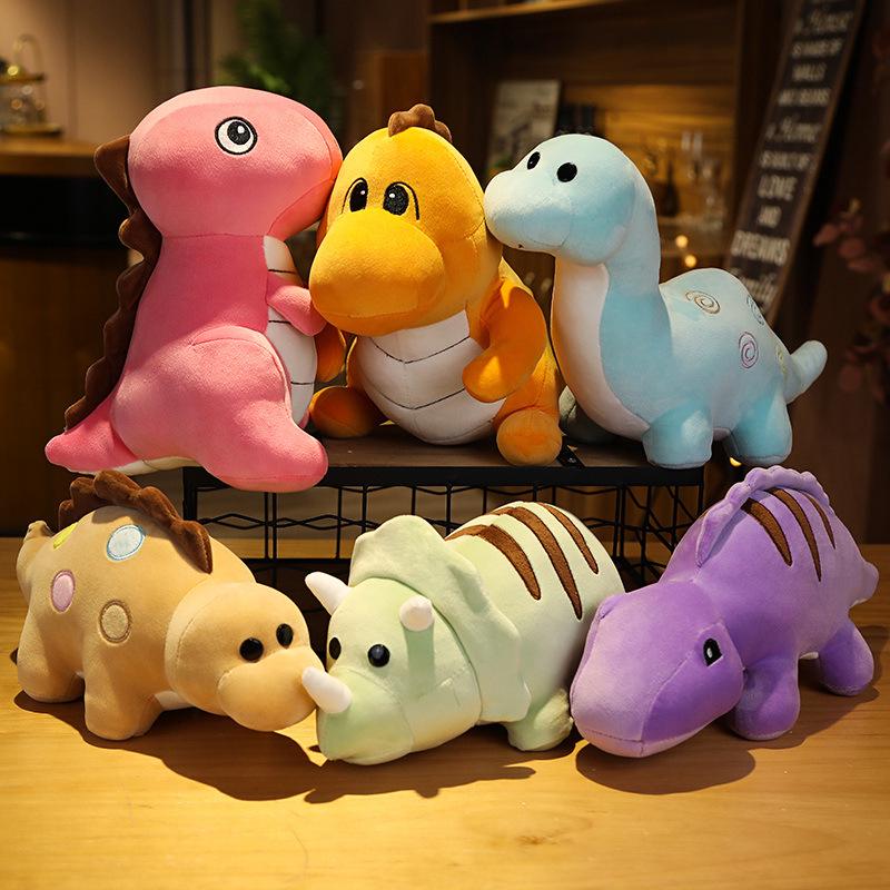 Entzückendes Dinosaurier-Stofftier: Tyrannosaurus Rex, Triceratops, Velociraptor Kinderkissenpuppe