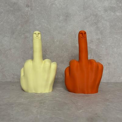 Plastic Middle Finger Ornament Home Decor Modern Art Crafts Office Desktop Decoration Creative Gift